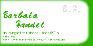 borbala handel business card
